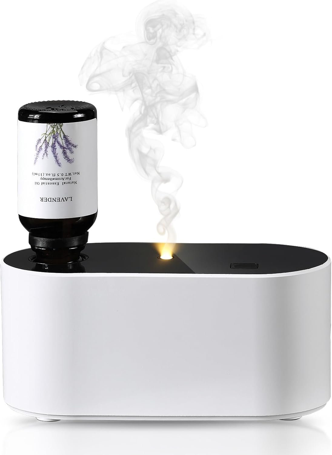 Lecdura Waterless Diffuser for Essential Oil, Battery Operated Scent Air Aromatherapy Diffuser, Mini Aroma Diffusers with 3 Intermittent Mist Modes, Cycle Start for 400-700 sq.ft Home Office Bedroom.