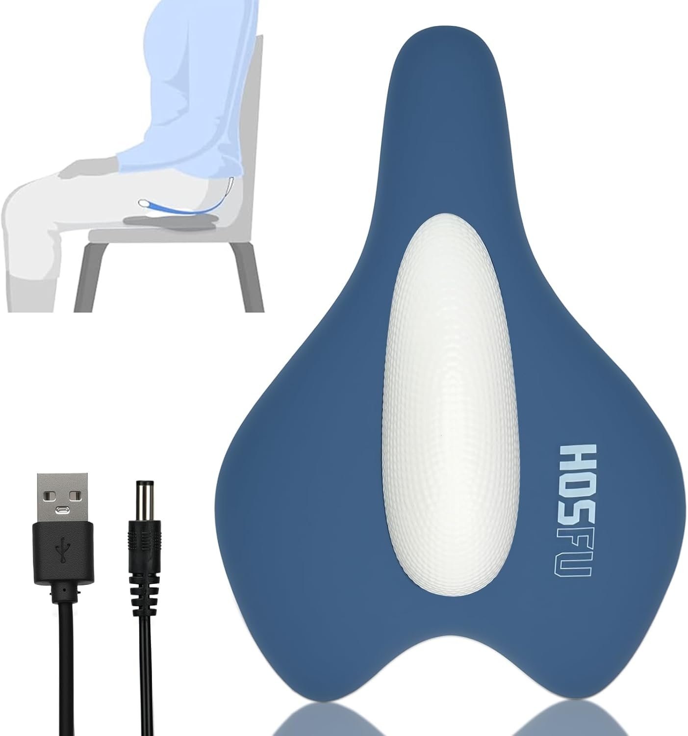 Kegel Exerciser for Men, Sit-On-Top Kegel Exerciser,Used for Bladder Support Tightening and strengthening Muscle Control Training, Endurance Muscle Recovery, and Kegel Relaxation Training（Blue）