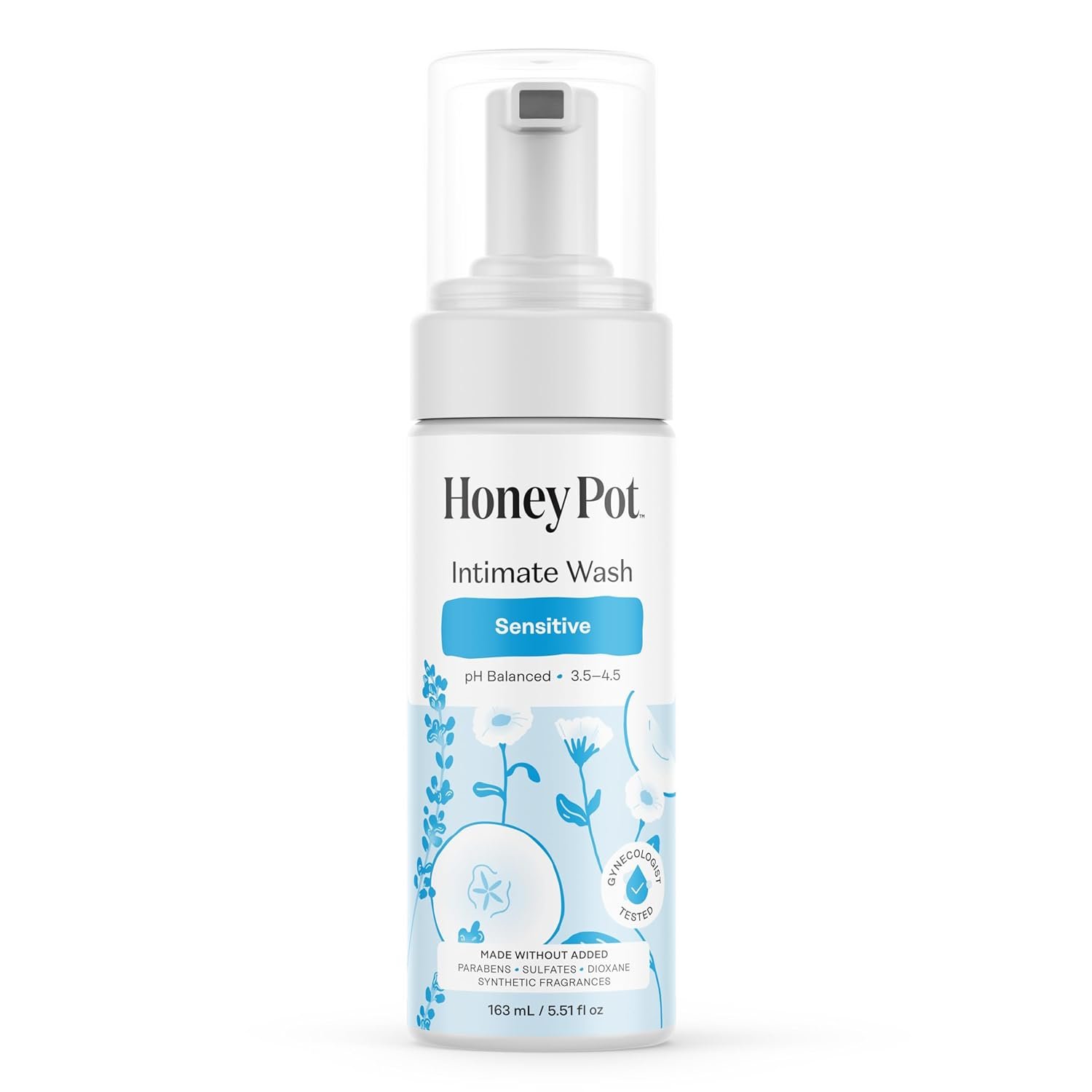 The Honey Pot Company – Sensitive Feminine Wash – Herbal Infused – PH Balanced Plant Based Natural Hygiene Products – 5.51 Fluid Oz