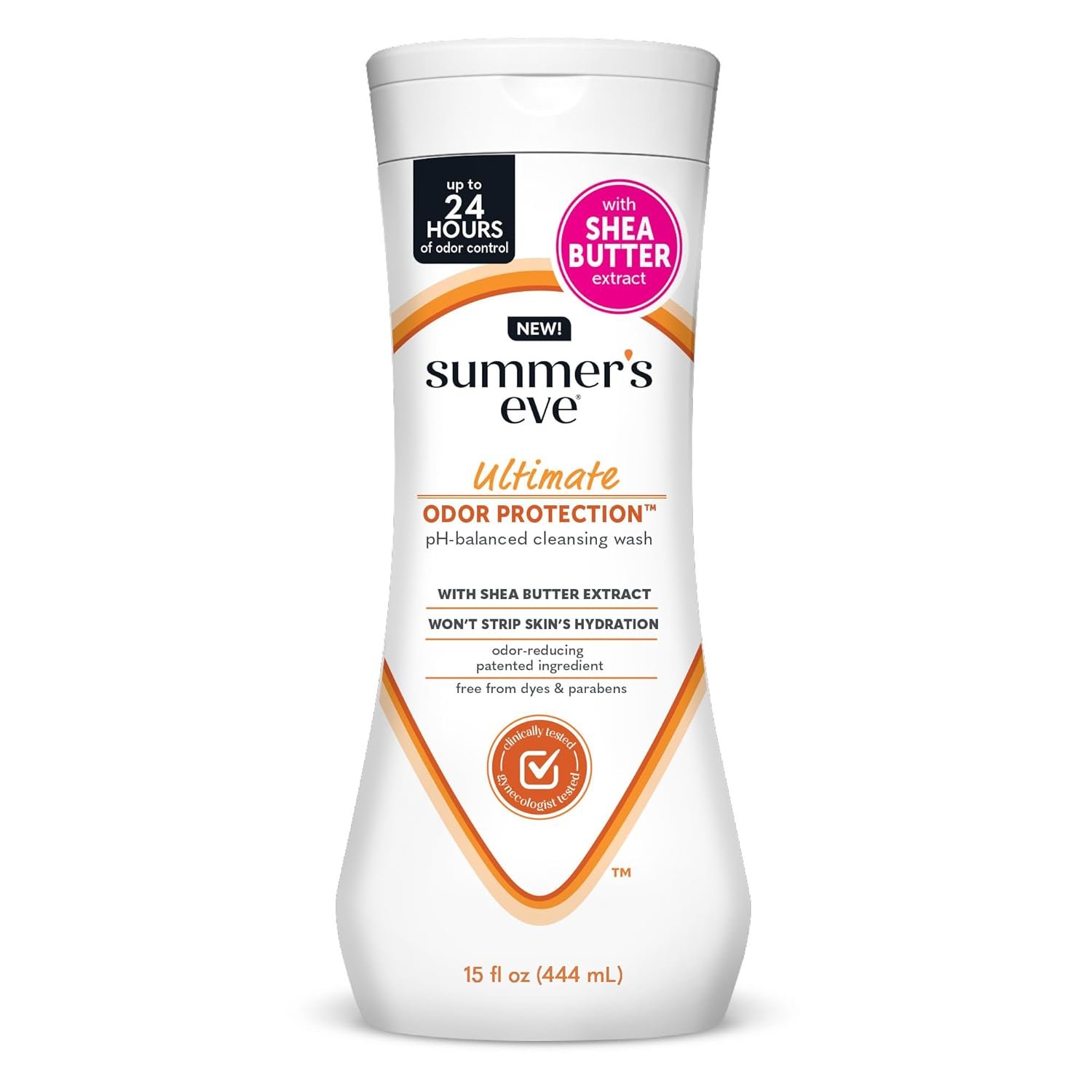 Summer’s Eve Ultimate Odor Protection Feminine Wash with Shea Butter – Up to 24 Hour Vaginal Odor Control, pH Balanced Formula, Clinically & Gynecologist Tested Intimate Body Wash – 15 Fl Oz
