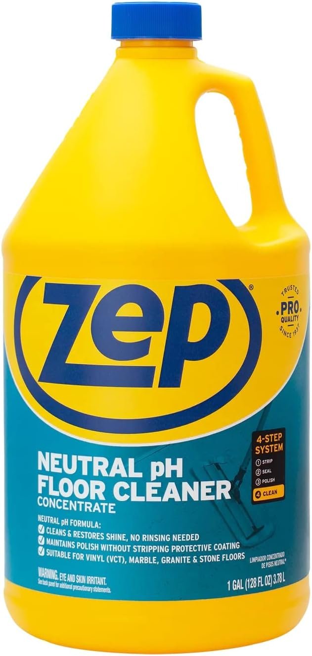 Zep Neutral PH Industrial Floor Cleaner – 1 Gallon – ZUNEUT128 – Concentrated Pro Trusted All-Purpose Floor Cleaner
