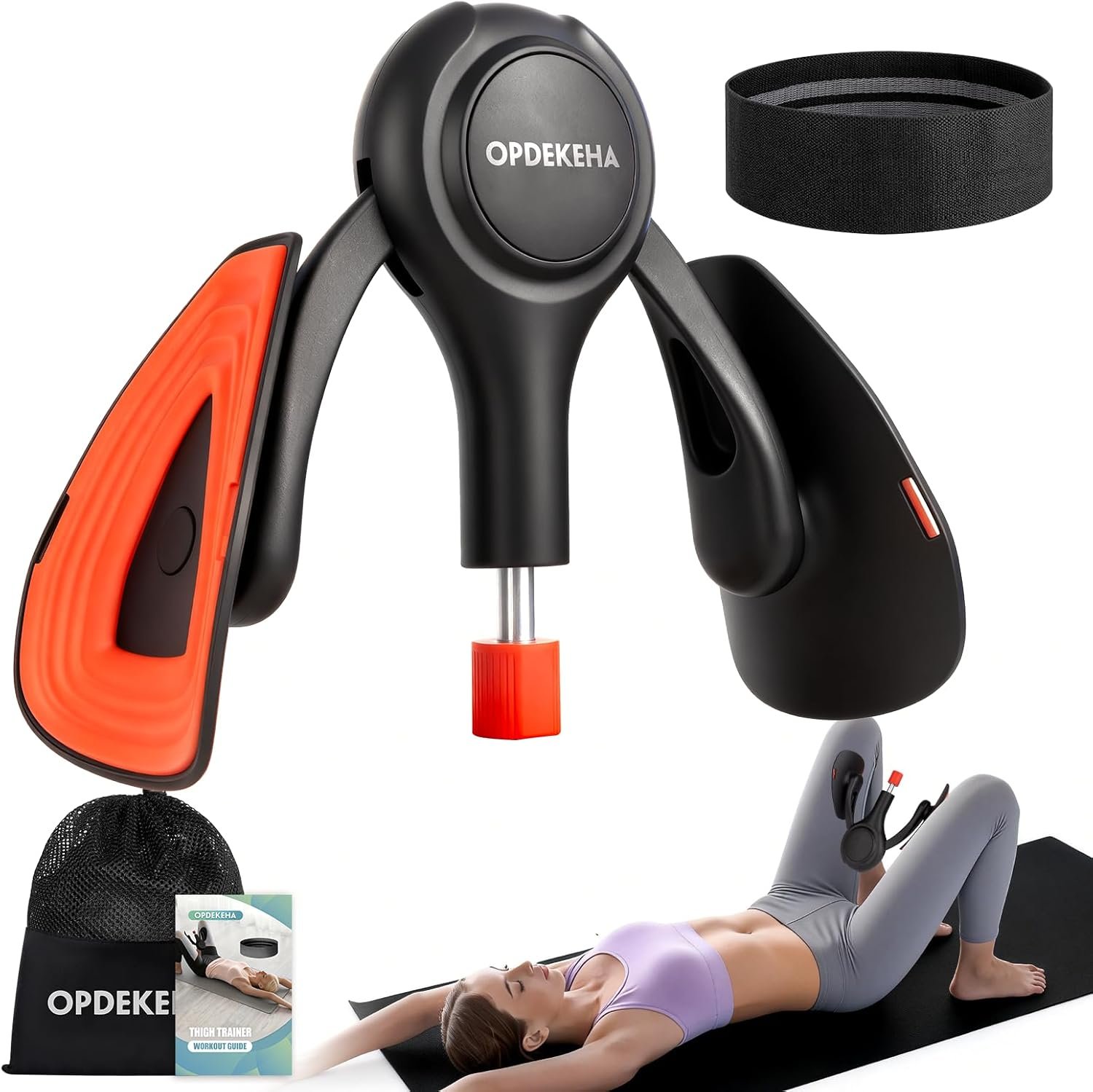 Thigh Trainer for Women, 15-70lb Adjustable Resistance Inner Thigh Exerciser with Resistance Band, Kegel Exercise Equipment for Pelvic Floor Muscle Repair, Yoga & Weight Loss at Home Gym