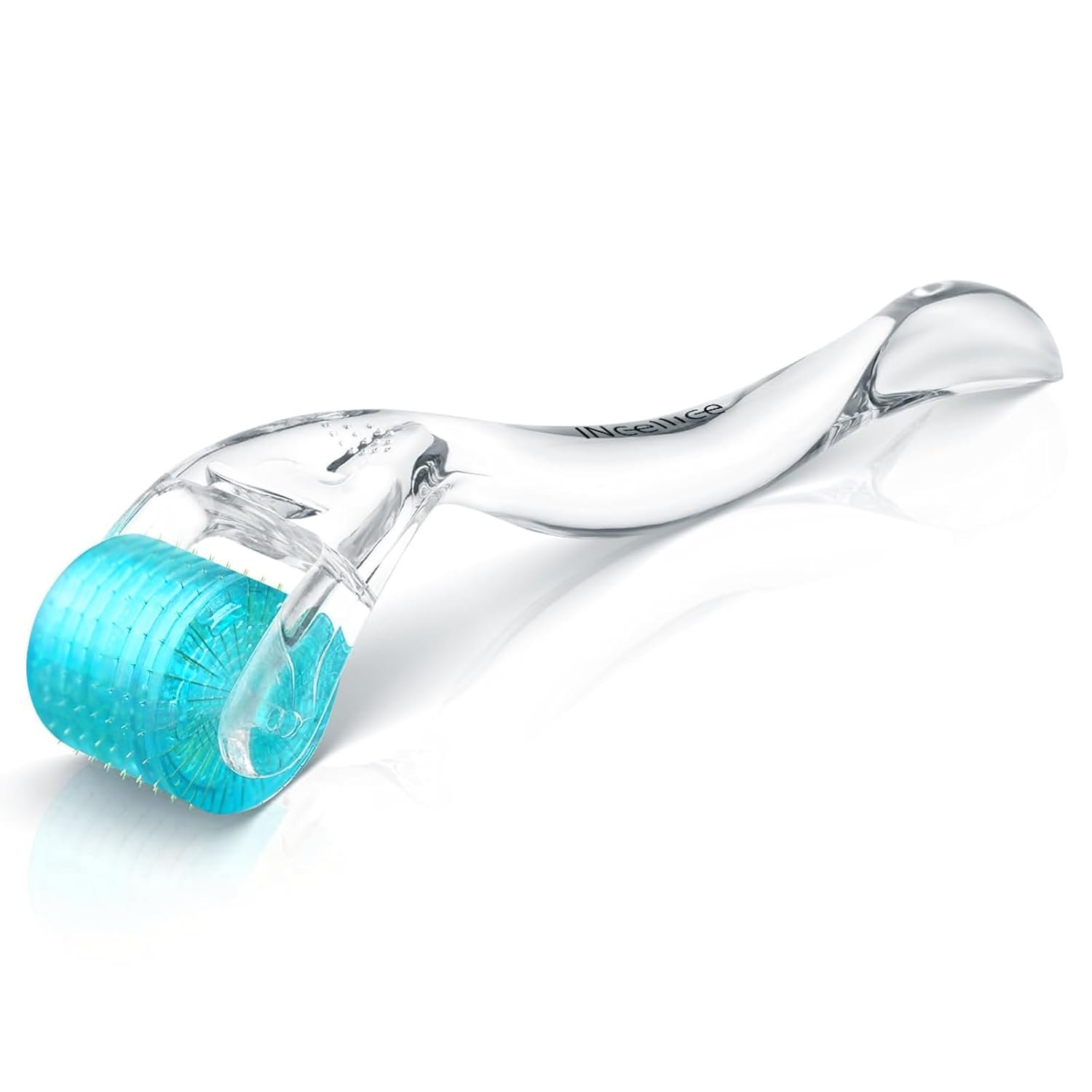 Professional Microneedling Derma Roller with 200 Real Individual Titanium Needles, Microneedle Roller for Face Body Scalp, Skincare Tool for Men Women Home Use – Sky Blue