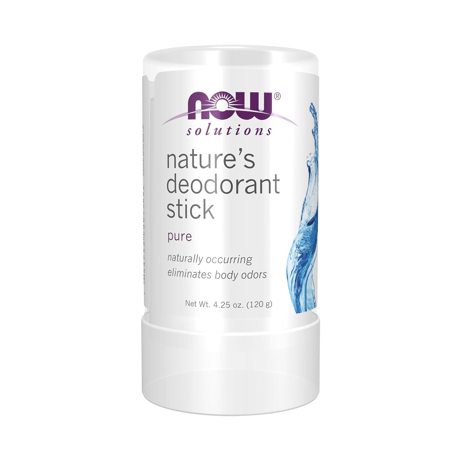 NOW Solutions, Nature’s Deodorant Stick, Deodorant Stone, 100% Pure and Natural, Long-Lasting Body Odor Elimination, 3.5 oz.