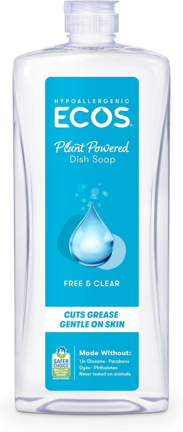 ECOS, Earth Friendly Products Dishmate Detergent and, Free & Clear, 25 Fl Oz