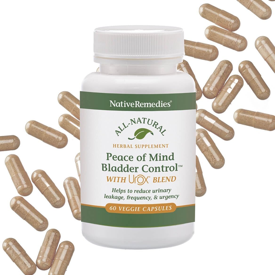 Native Remedies Bladder Control Supplements – Peace of Mind with Urox – Bladder Support for Women & Men, for Overactive Bladders Health – Reduce Nighttime Urination – Non-GMO Vegan Capsules (60 Count)
