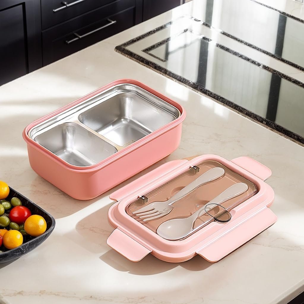 Stainless Steel Insulated Lunch Box with Vacuum Seal Technology – Leak-Proof, Compact Design for All-Day Temperature Retention, Portable Meals for Adults, Commuters Use