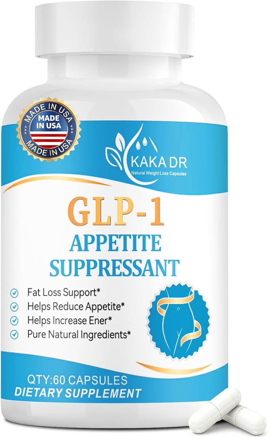 GLP-1 Supplement Appetite Suppressant Weight Loss Pills for Women, New Belly Fat Burner for Women | Metabolism Booster, Carb Blocker, Burn Fat 24/7 | 3rd Party Tested – 60 Pills