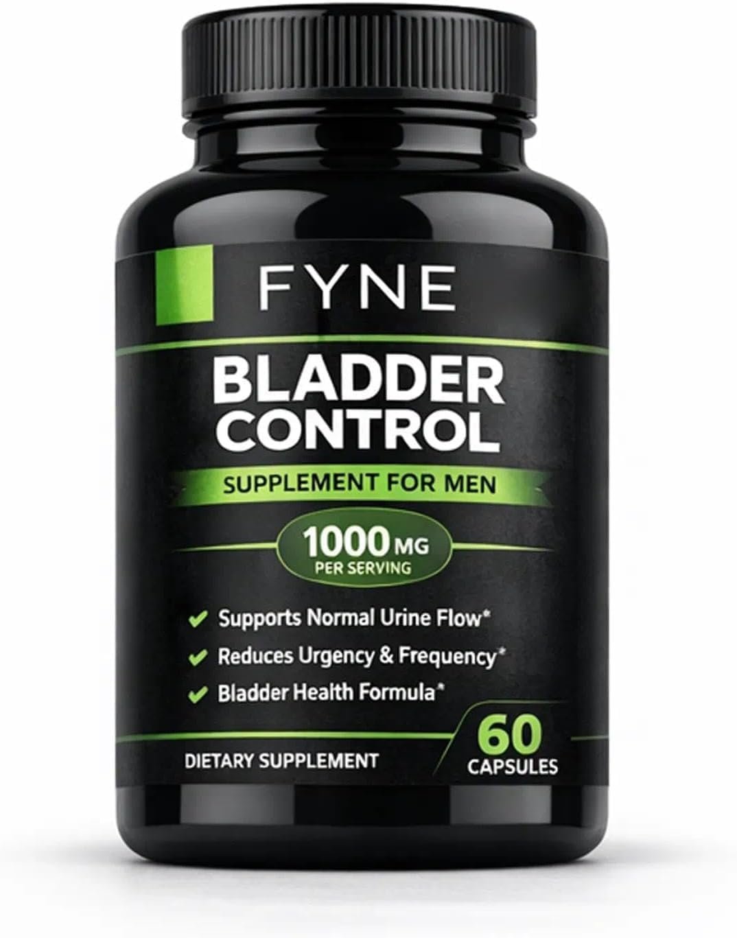 FYNE Bladder Control Support – 1000 mg per Serving, for Daily Comfort and Support of Urinary Tract Health, 60 Capsules