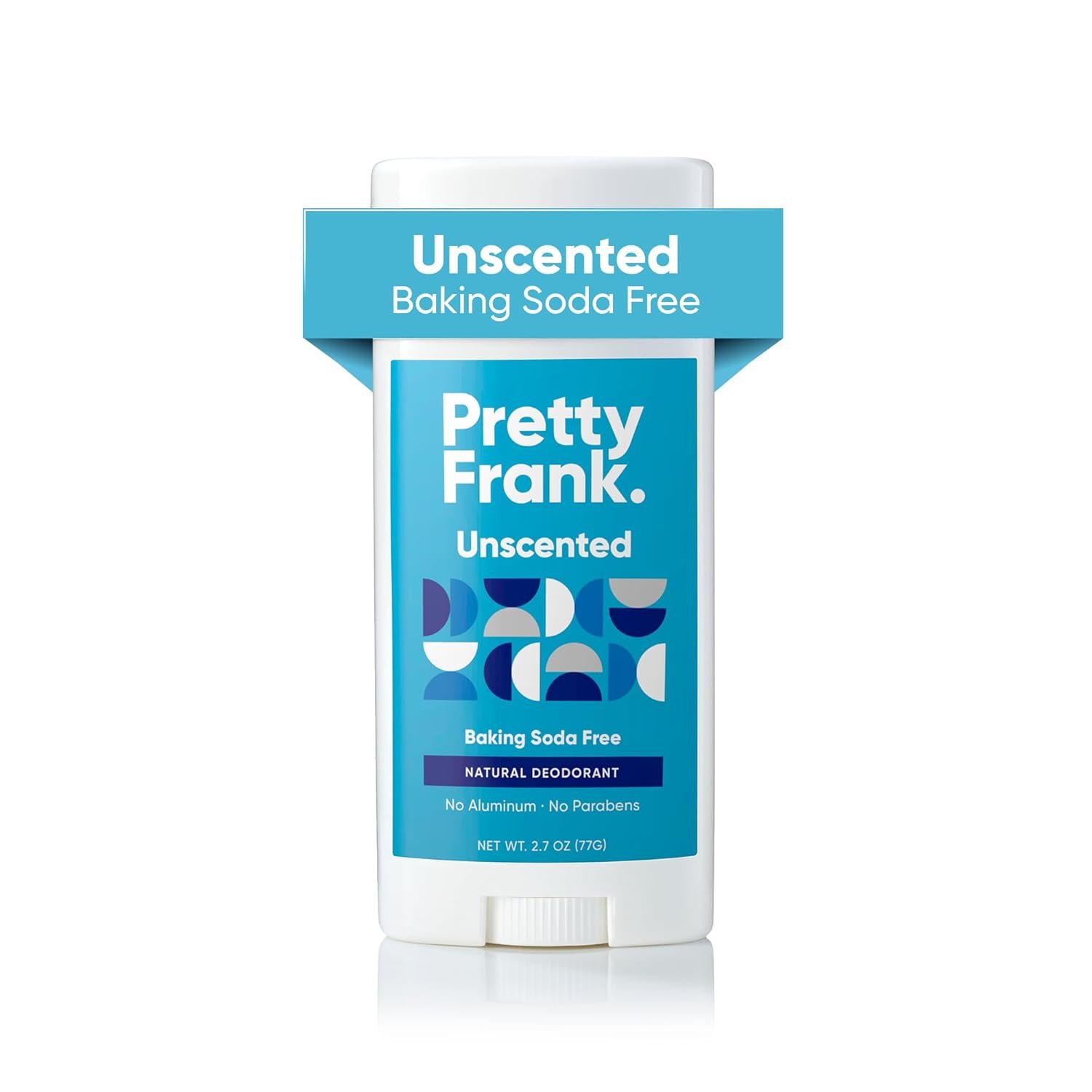 Pretty Frank Natural Aluminum-Free Deodorant Stick, Baking Soda-Free, Unscented (1-Pack) | Sensitive Skin Friendly, Effective Odor Control for Women & Men, Organic Ingredients, No Added Fragrance