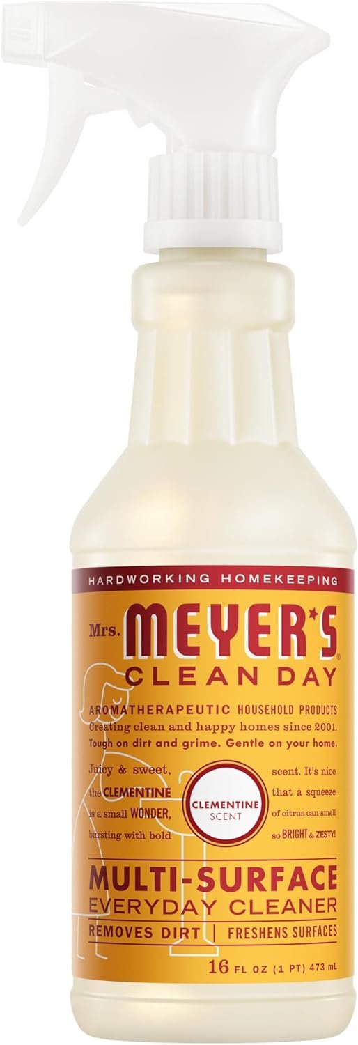 Mrs. MEYER’S CLEAN DAY Multi-Surface Everyday Cleaner, Clementine Scent, 16 Fl Oz Bottle