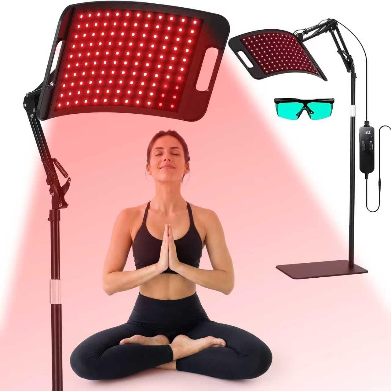 Red Light Therapy for Body face-660nm 850nm Infrared lamp Therapy Bigger Panel 3 in 1 Led Bead red Light with Stand for Home Use,Gift idea for Mom Women Wife Sister Girlfriend