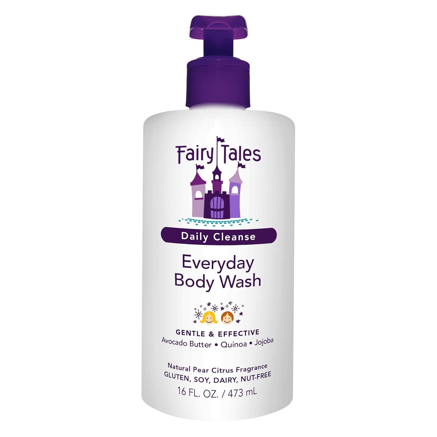 Fairy Tales Daily Cleanse Kids Body Wash | Kids Soap With Gentle, Clean Natural Ingredients | Sulfate Free, Silicone Free, Body Wash for Boys and Girls – 16 oz.
