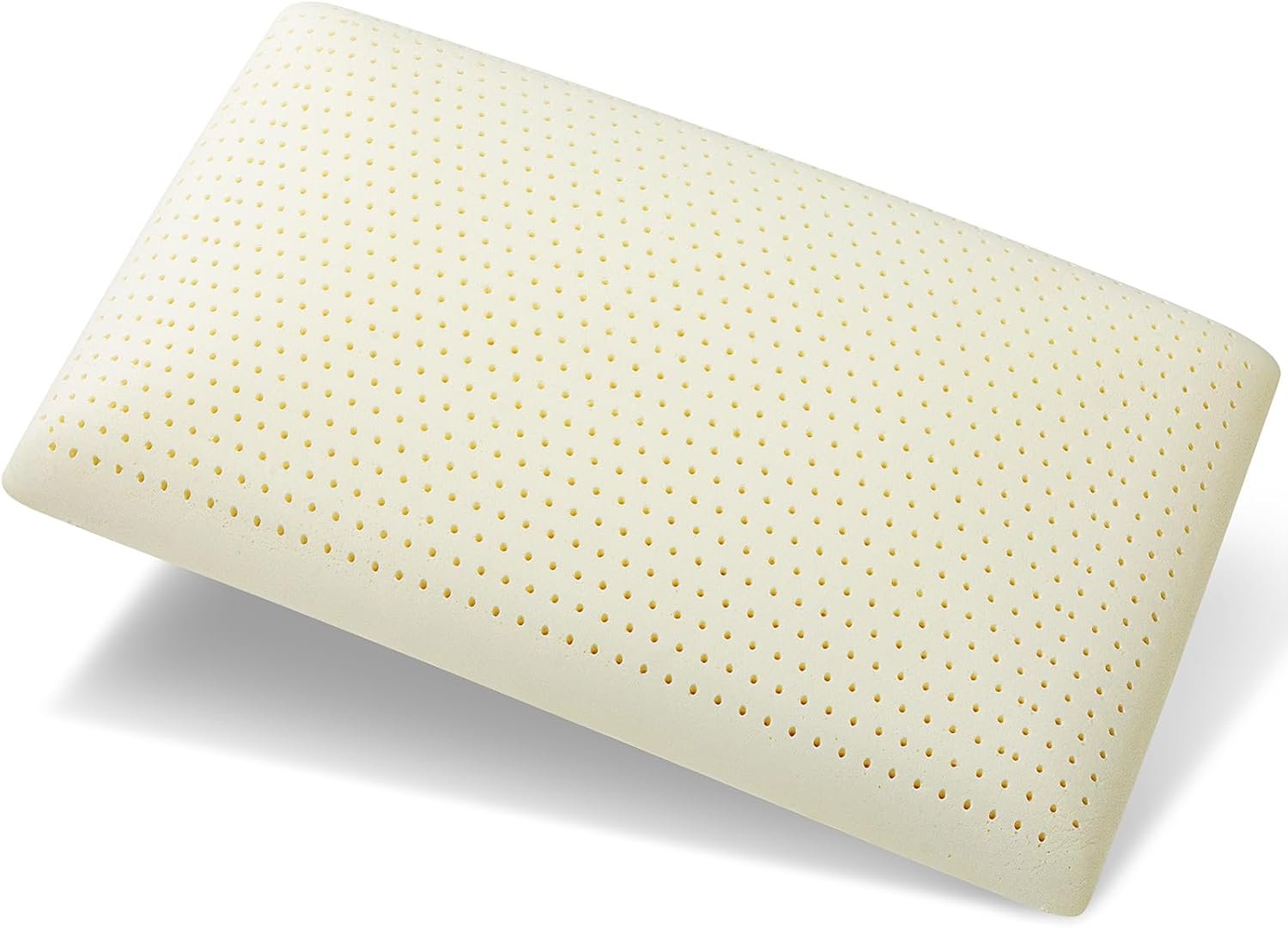 100% Talalay Latex Pillow, Luxury Queen Sleeping Bed Pillow for Side, Back, and Stomach Sleepers, Extra Soft Natural Latex Foam Pillow, Removable Breathable Cotton Cover (1, Queen (Mid Loft))