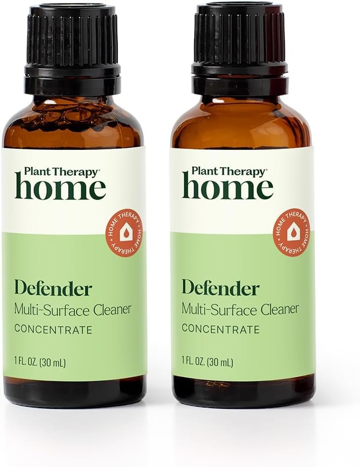 Plant Therapy Home Defender Blend All Natural Multi-Surface Cleaner Concentrate, Use to Clean Countertops, Stovetops, Tile, Microwave, 30 mL (2-Pack)