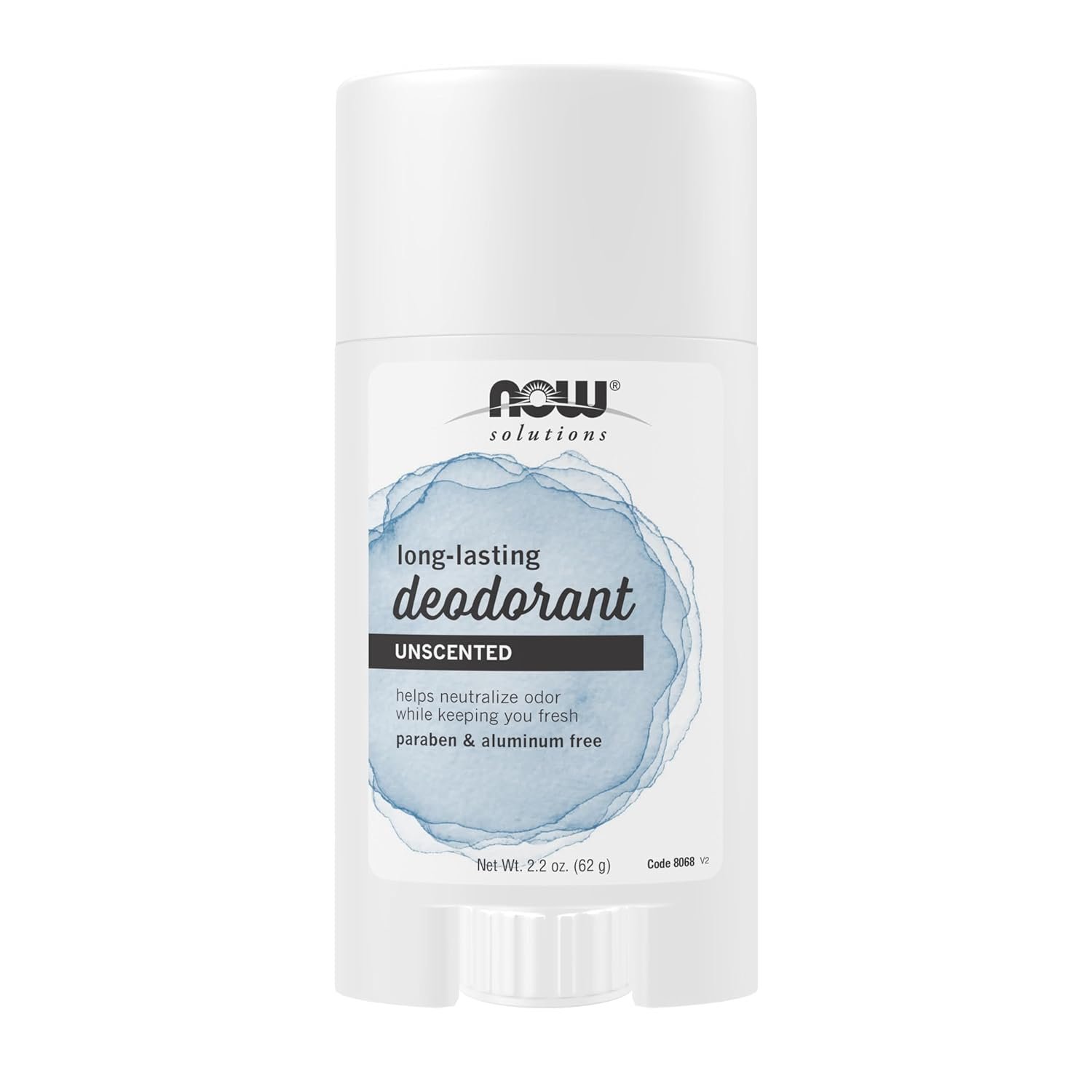 NOW Foods Solutions, Long Lasting Deodorant, Unscented, Paraben & Aluminum Free, 2.2-Ounce