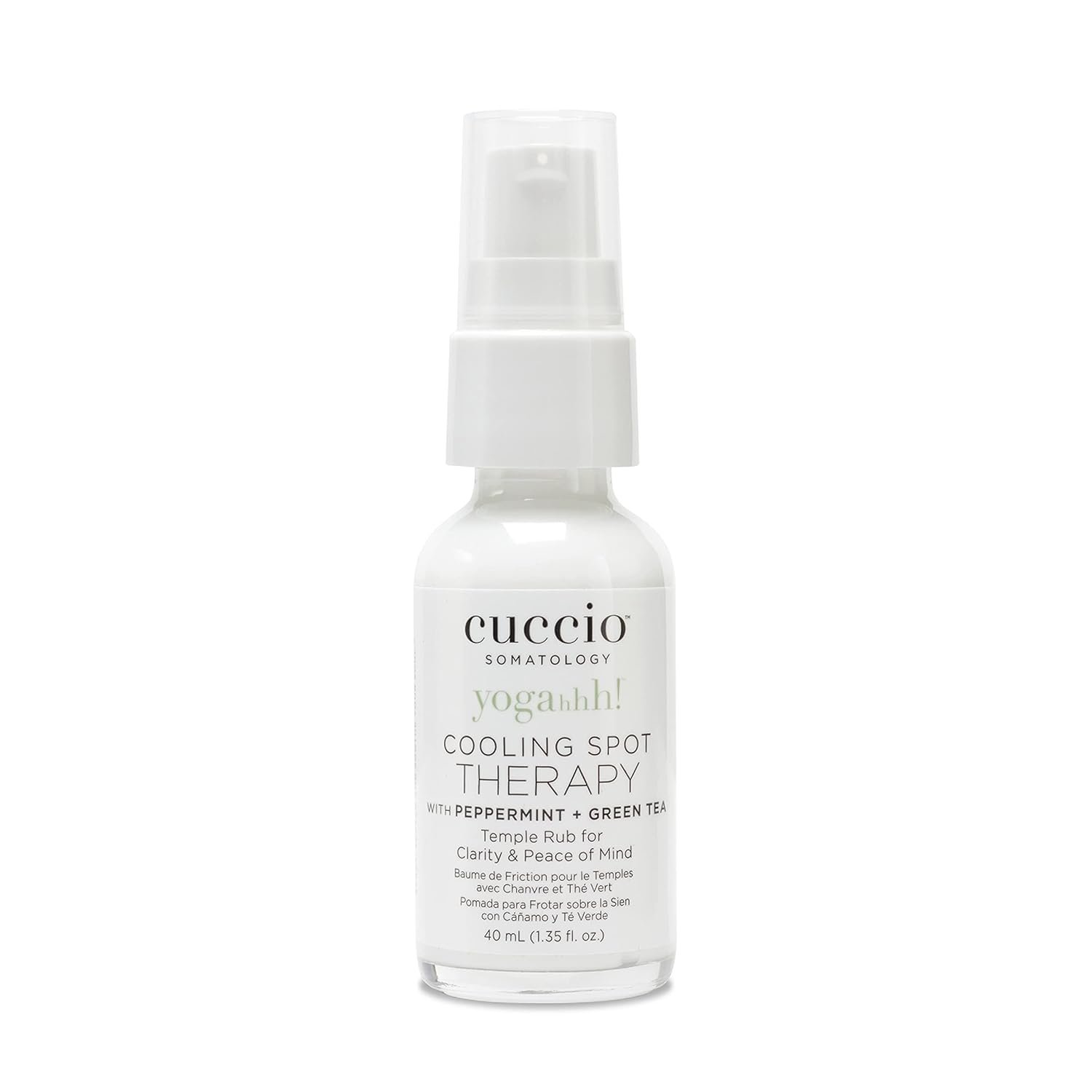 Cuccio Somatology Cooling Spot Temple Therapy with Hemp and Green Tea – All Natural Spray Spot Treatment – 1.35 Oz