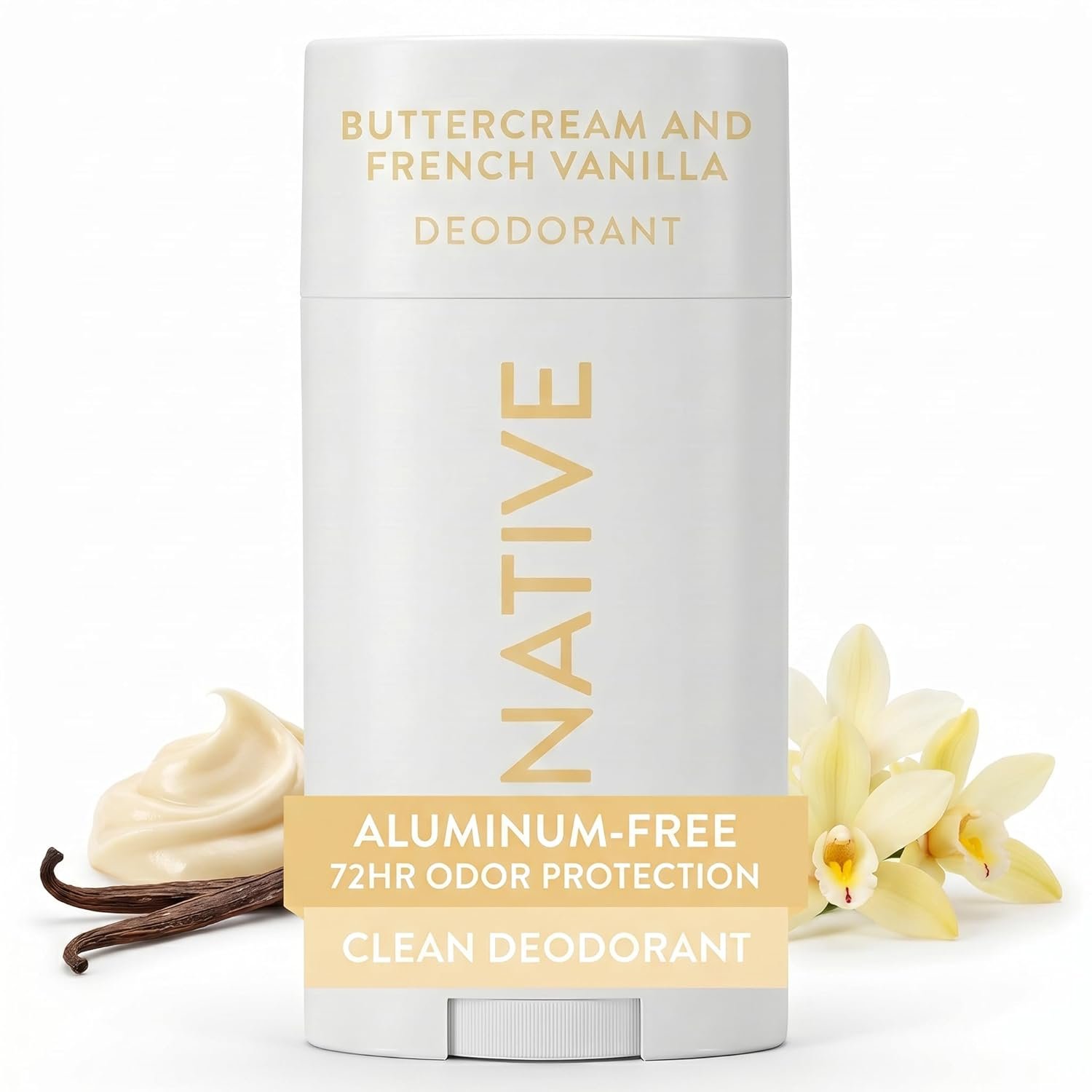 Native Deodorant Contains Naturally Derived Ingredients, 72 Hour Odor Control, Deodorant for Women and Men, Aluminum Free, Buttercream & French Vanilla 2.65oz