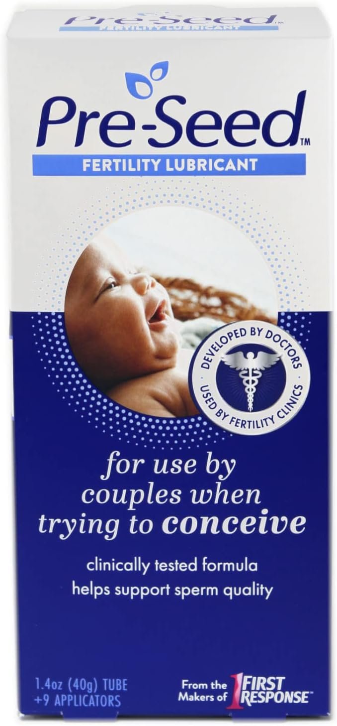 Church & Dwight PRE-Seed Personal Lubricant 1.4 OZ (1 Tube + 9 APPLICATORS) – Fertility Lubricant for Couples Trying to Conceive
