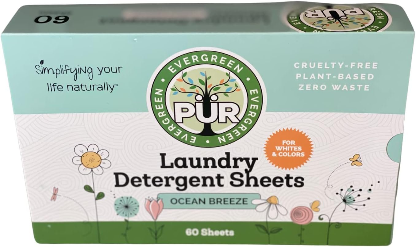 Laundry Detergent Sheets – Made in Sweden – Plant Based – Vegan – Up to 120 Loads – Zero Waste – Compostable – No Plastic (Ocean Breeze)