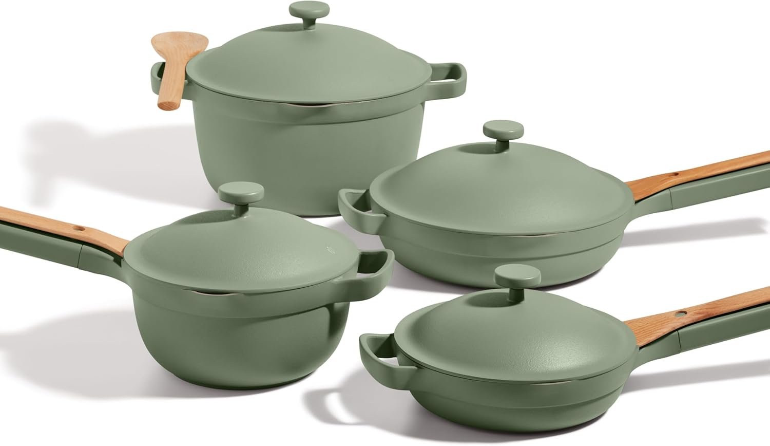 Our Place Cookware Set – 13-Piece Kit Including the Always Pan, Perfect Pot and Spatulas | Multifunctional, Toxin-Free Nonstick | Heat Safe up to 450°F | Oven, Stove, Induction Compatible | Sage