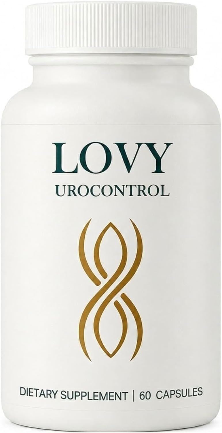 Lovy Urocontrol Capsules, Bladder Health Supplement with Pumpkin Seed & Herbal Extracts – Non-GMO & Vegan – 60 Capsules