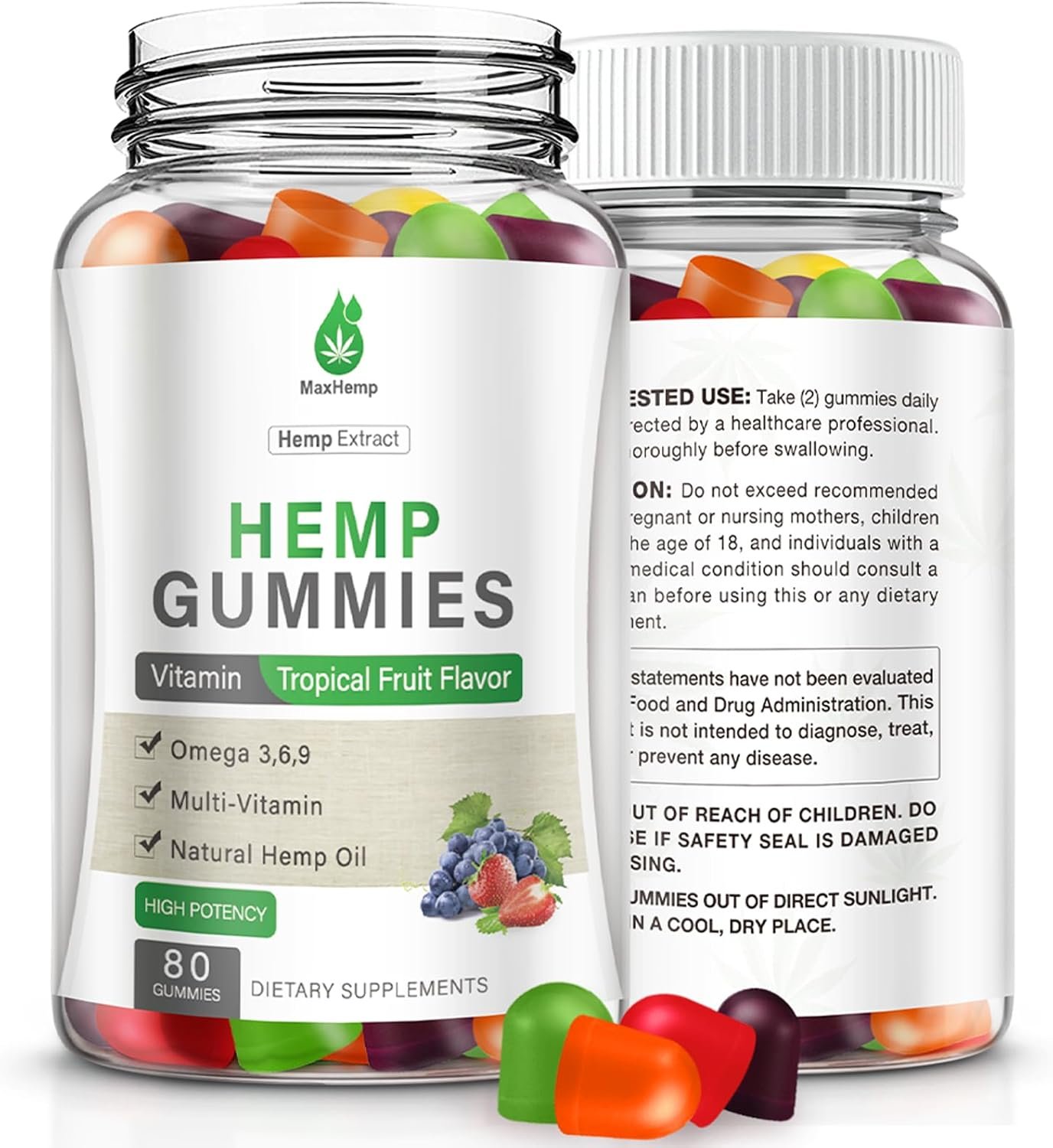 Hemp Gummies for Sleep, Pain, Anxiety, Peace & Relaxation – High Potency Natural Hеmp Oil Infused Gummies – Natural Fruity Bear Hemp Gummy for Adults Vegan – 80Counts