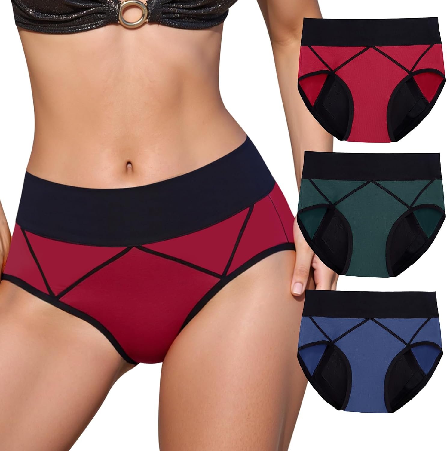 Incontinence Underwear for Women – Upgraded High Absorbency Period Underwear for Women – Washable Leak-Proof Underwears for Ladies, Postpartum, Bladder Control, Reusable Cotton Period Panties Briefs