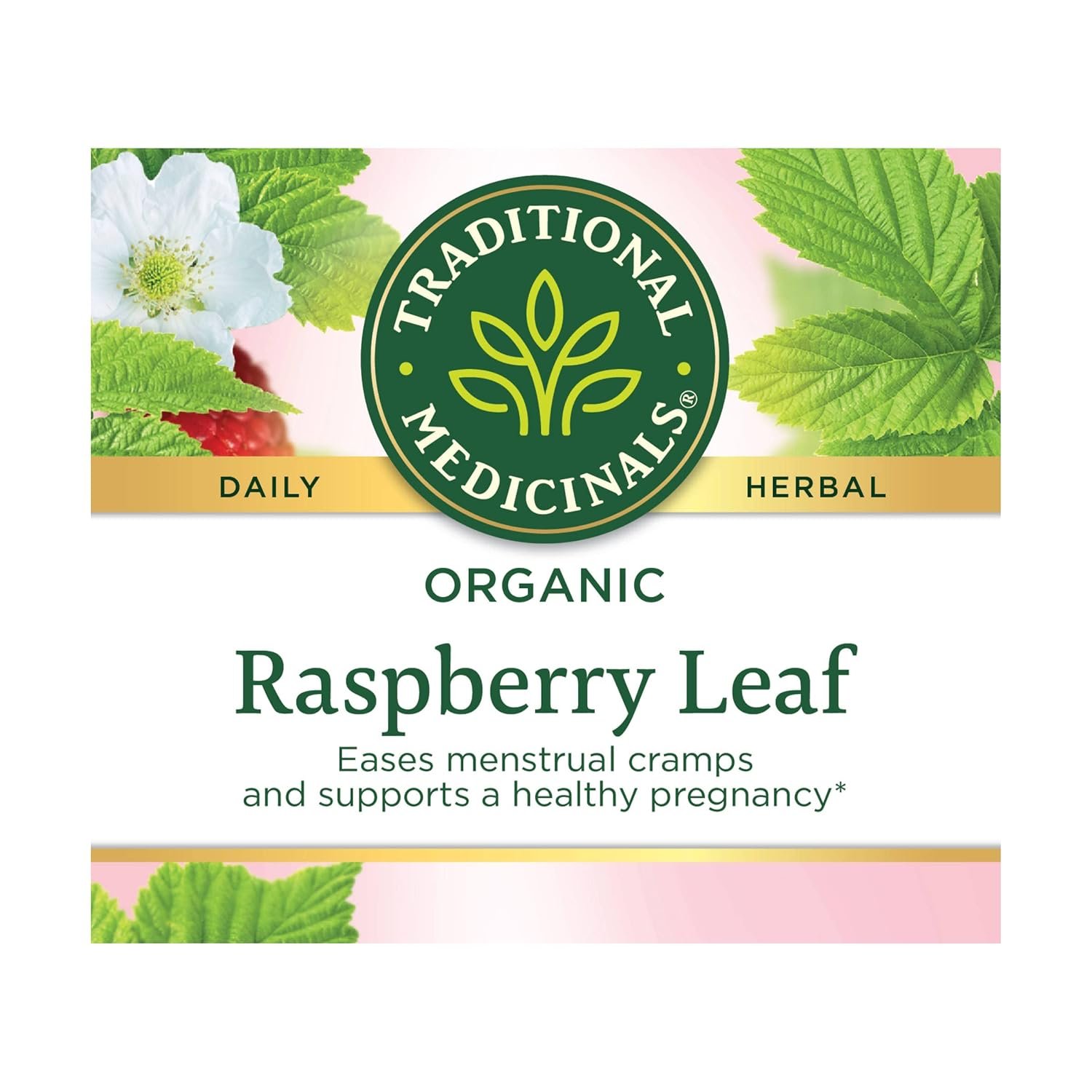 Traditional Medicinals Organic Raspberry Leaf Tea, 16 Tea Bags