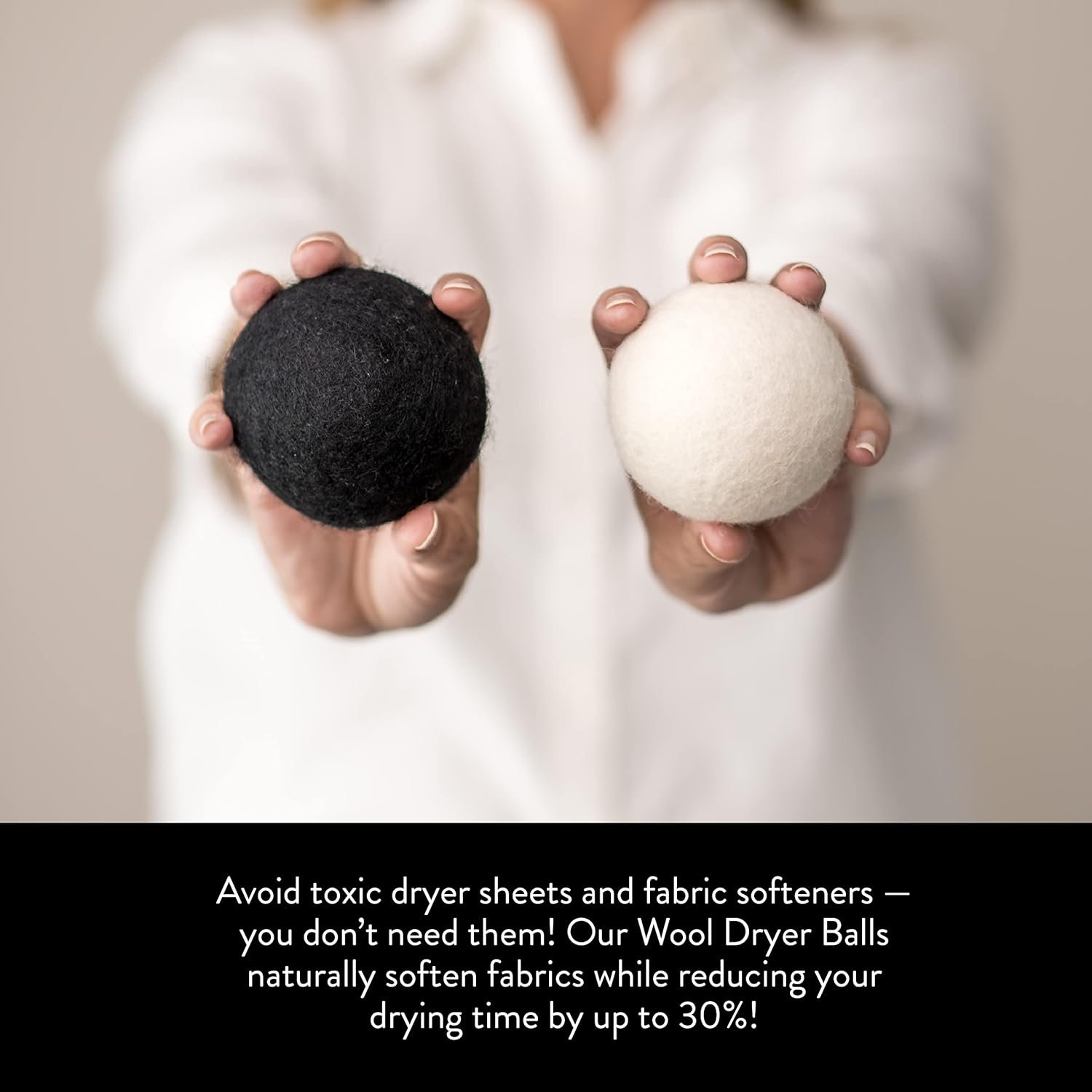 Molly’s Suds Wool Dryer Balls | Natural Fabric Softener, Hypoallergenic, Reusable, Unscented, Reduce Drying Time | Large, Mixed Set of 6