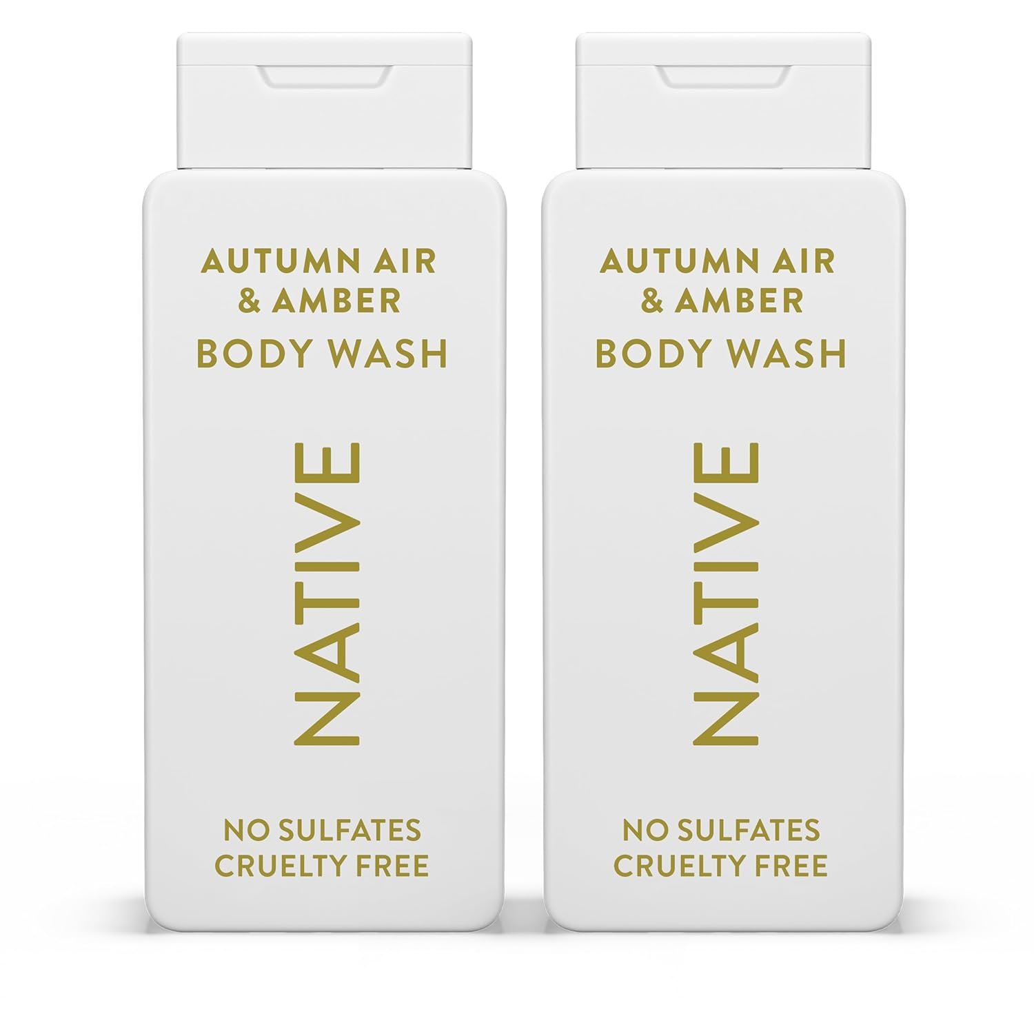 Native Body Wash with Naturally Derived Ingredients – Autumn Air & Amber – Sulfate & Paraben Free – For Women & Men – Skin‑Loving Cleanser – 18 oz (2‑Pack)