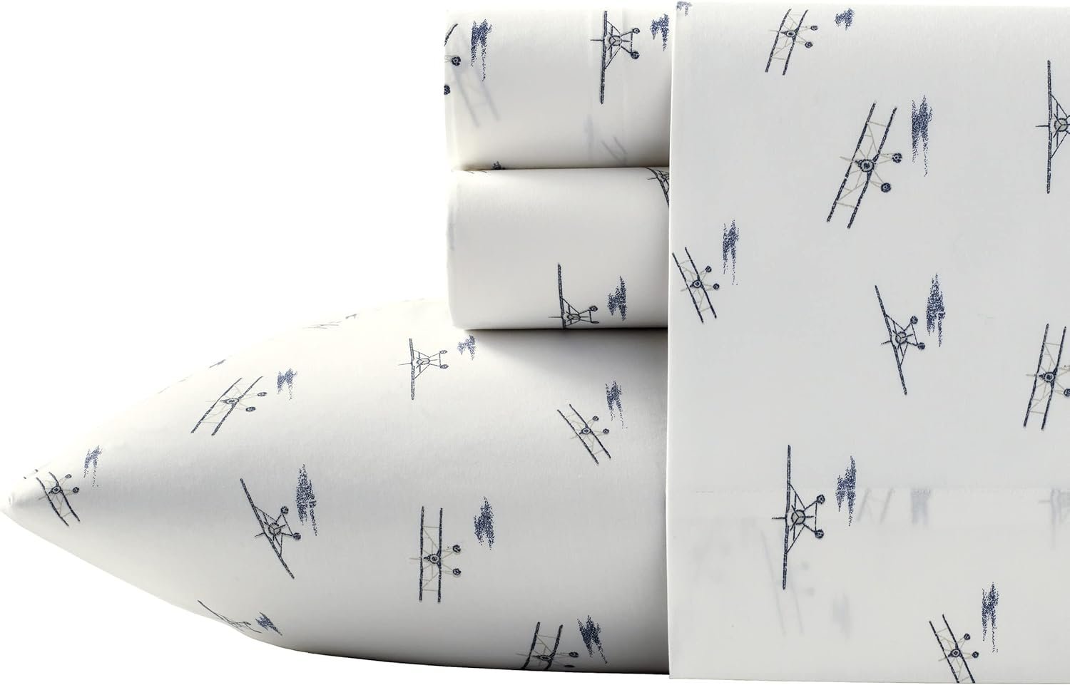 Eddie Bauer – Full Sheets, Cotton Percale Bedding Set, Crisp & Cool, Stylish Luxurious Bedding Set, Dorm Room Essentials (Sea Plane, Full)