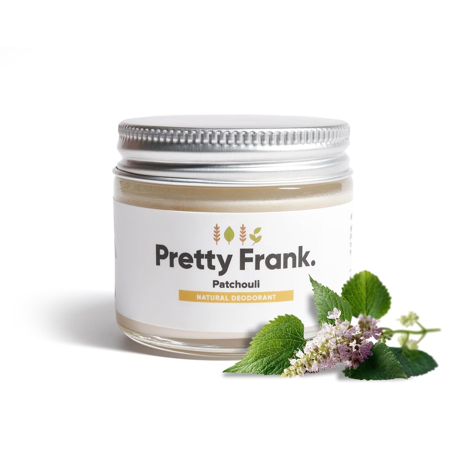 Pretty Frank Patchouli Aluminum-Free Deodorant Paste (Formerly Primal Pit Paste) | Sensitive Skin, Long-Lasting Odor Control for Women & Men | Organic Ingredients (1-Pack)