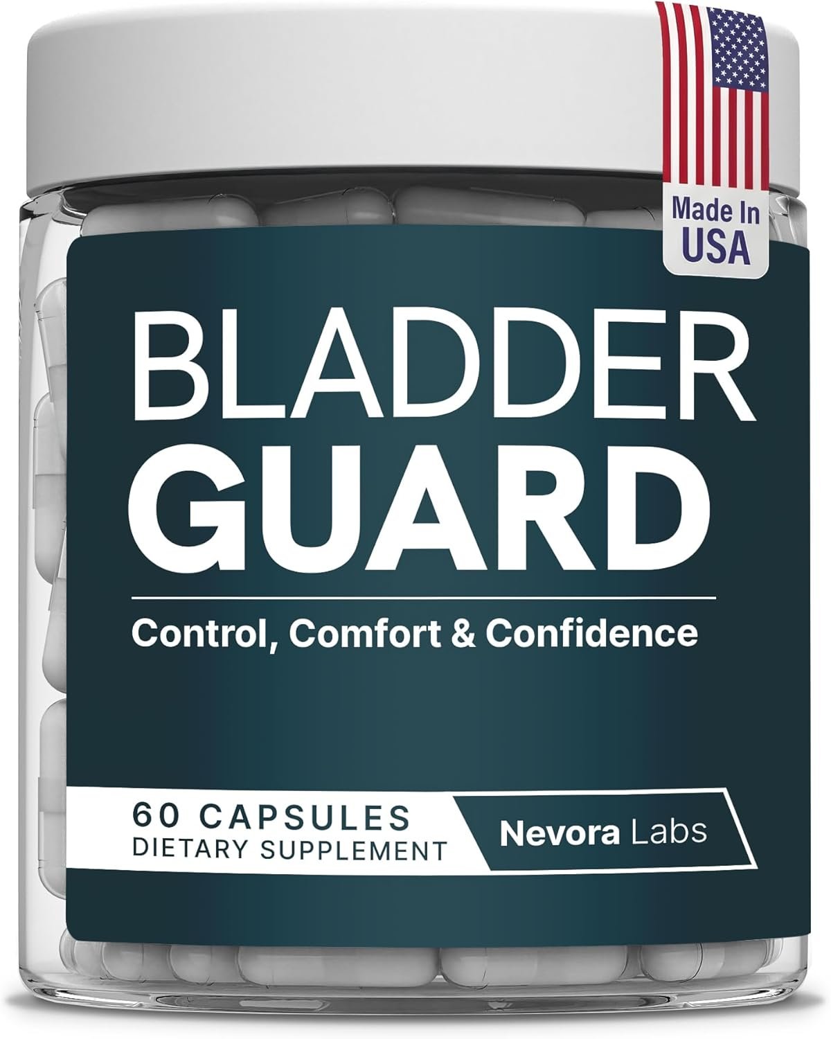 Bladder Guard – Bladder Control Supplements – Urinary Tract Health for Women & Men – Pumpkin Seed Extract & Soy Germ Formula – 60 Capsules