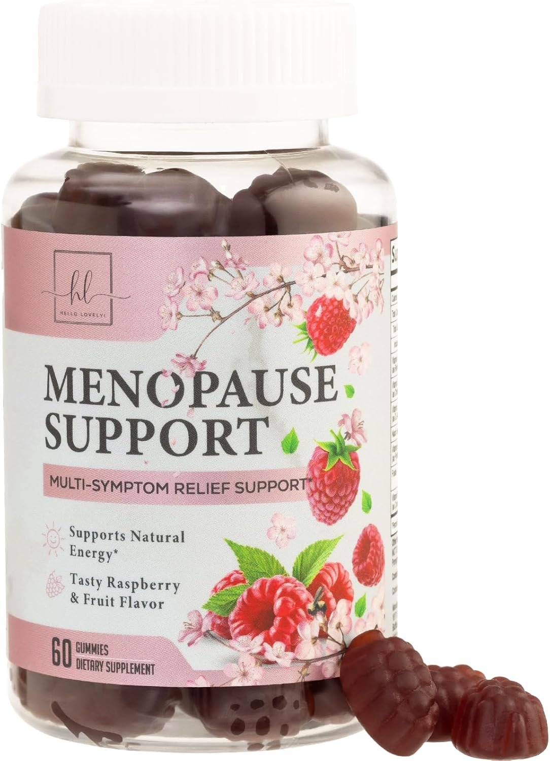 Menopause Supplement Gummies – Women’s Menopause Relief with Black Cohosh for Natural Mild Hot Flashes & Night Sweats Support – Complete Female Menopause Support Gummy Supplements – 60 Gummies