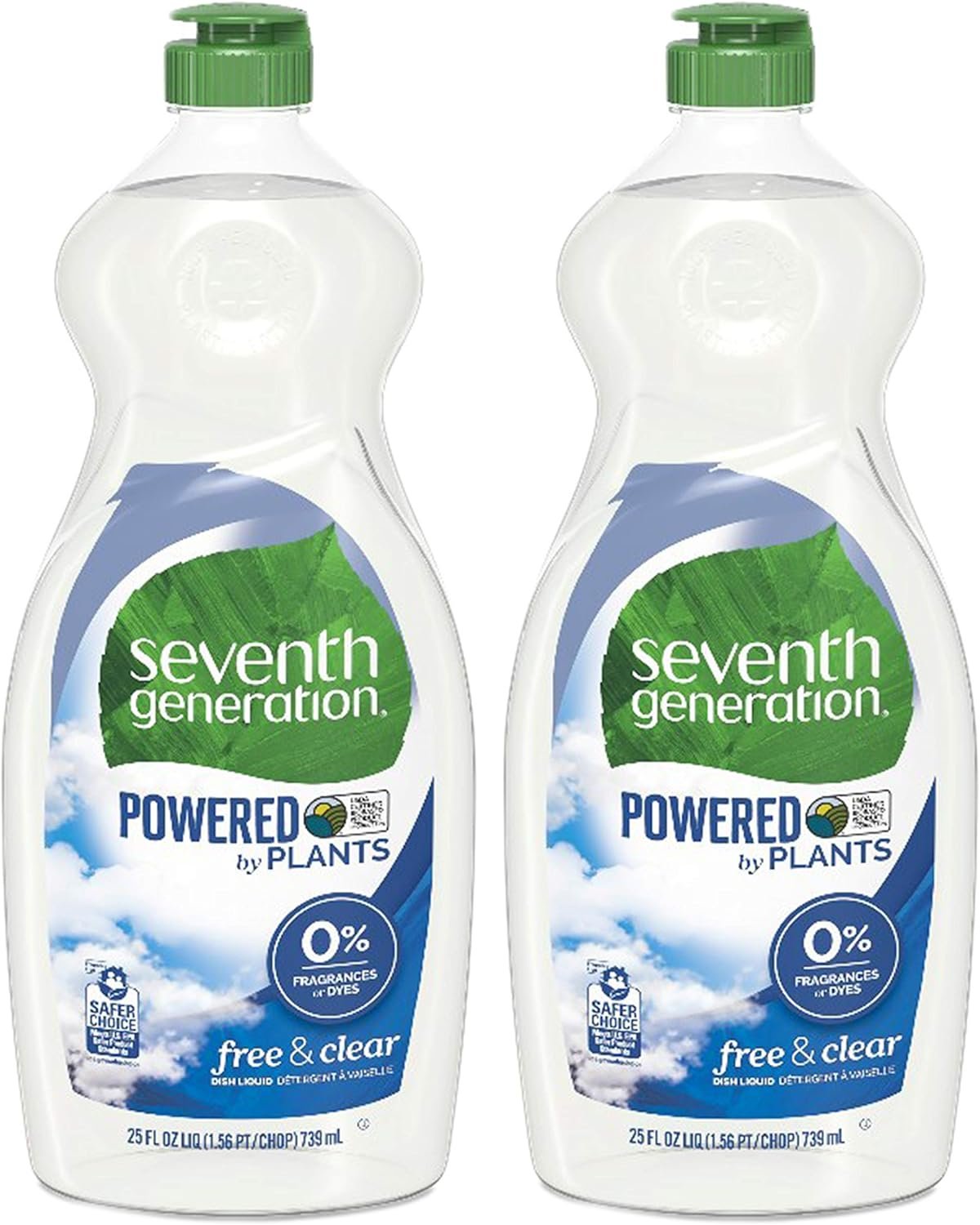 Seventh Generation Dish Liquid – 25 oz – Free & Clear – 2 pk