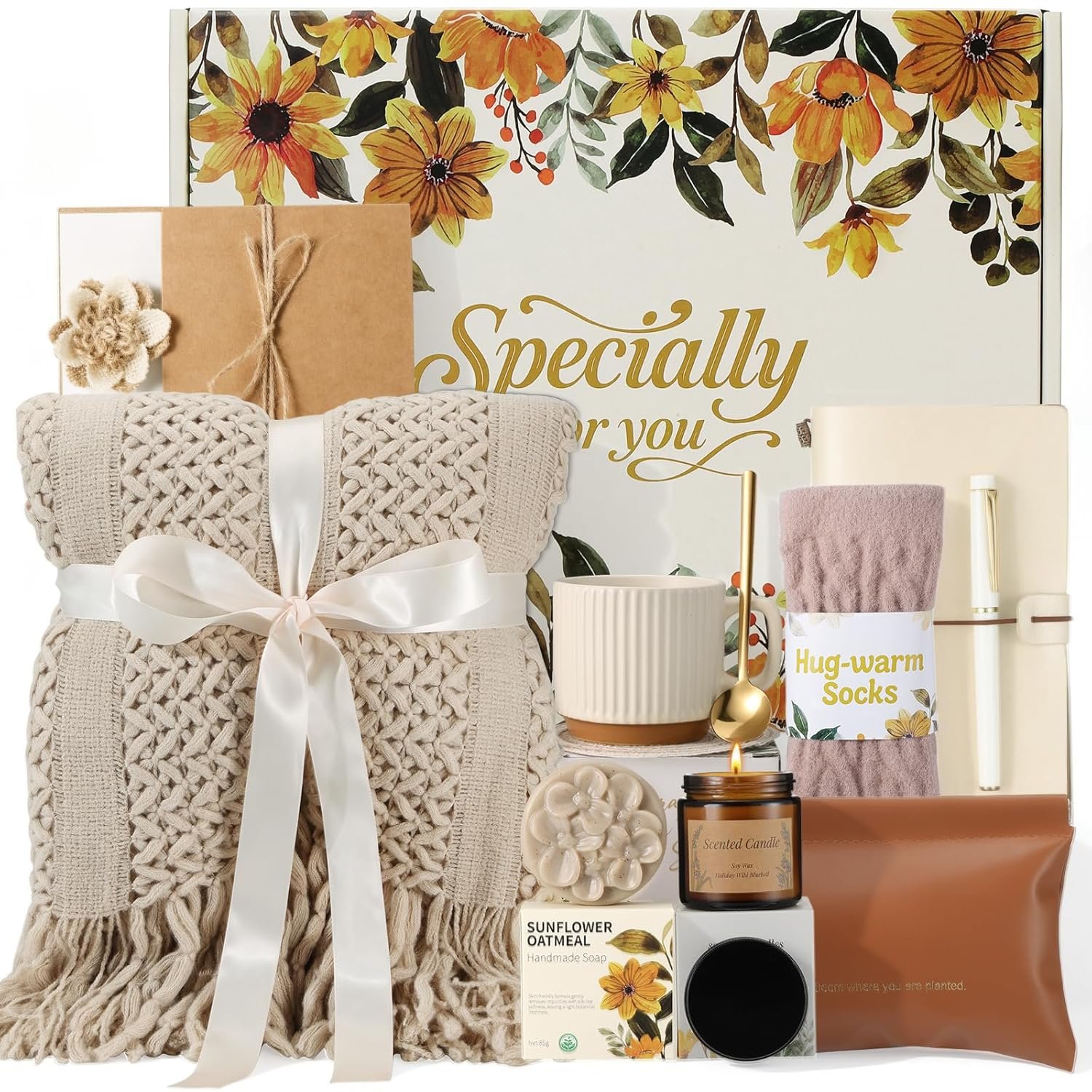 Get Well Gifts for Women Self Care Gift – Birthday Gifts Box for Women Mom Friend, Sympathy Gift Baskets for Women Care Package, Thinking of You Inspirational Relaxing Appreciation Gifts for Her