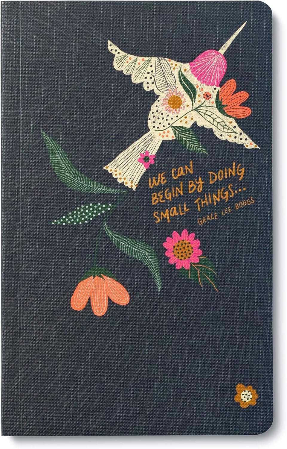 Compendium Softcover Journal – We can begin by doing small things. – A Write Now Journal with 128 Lined Pages, 5”W x 8”H