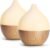 SALKING Essential Oil Diffuser (Set of 2), 100ml Small Aromatherapy Diffuser with Auto Shut-Off, Ultrasonic Diffusers for Essential Oils, Cool Mist Humidifier with Warm White Lights, for Office Home