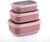Lille Home Leak Proof Stainless Steel Lunch Snack Containers Set – Ideal for Educational Settings and Daycare – Nesting Trio with Silicone Lids – 47oz+30oz+16oz – Dark Pink