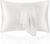 ECOSA Luxurious 30 Momme 100% Mulberry Silk Pillowcase (50x70cm) – 6A Grade Charmeuse Weave, Oeko-TEX® Certified – Frizz-Free Hair & Wrinkle-Free Skin (White)