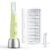 BNU Dermaplaning Tool for Face, Sonic Dermaplane Razor for Women Face LED Light Facial Exfoliation & Peach Fuzz Hair Removal, 3 Speeds Rechargeable Sonic Edge Technology 10 Refill Blades Green