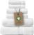 Alusa Home 100% Organic Zero-Twist Cotton Towels – GOTS Certified Luxury Bath Towels – Ultra Soft & Plush 700GSM Long-Staple Cotton – 6 Piece Towel Set (White)