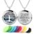 Aromatherapy Essential Oil Diffuser Necklace Tree of Life Pattern Stainless Steel Locket Pendant