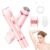 Bikini Trimmer for Women, 2 in 1 Electric Razors for Women, Dermave Bikini Shaver, IPX7 Waterproof & Easy Cleaning, Ceramic Blade, 120 Min Cordless Runtime, Ultra Low Silent(Pink).