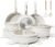 Bazova 22-Piece Pots and Pans Set Non Stick with Removable Handles, Ceramic Cookware Set, Large-Capacity & Non Toxic, Induction & RV Compatible, Dishwasher Safe, PFAS/PTFE/PFOA Free, White