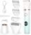 Bikini Trimmer for Women,3-in-1 Electric Shaver for Women,Rechargeable Painless Pubic&Facial Razor for Sensitive Skin,Lip,Arms,Legs with LED Display (Gradient Green)