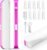 Sonic Dermaplane Razor for Women, Facial Hair Remover with LED Light, 3 Speed Mini Electric Dermaplaning Tool for Sensitive Skin, Peach Fuzz Removal, 9 Safety Blades & 1 Exfoliating Head