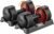 SKOK 25/55 lbs Pair Adjustable Dumbbells Set, Adjustable Weights Dumbbells Set for Men and Women with Anti-Slip Fast Adjust Weight by Turning Handle Dumbbell with Tray