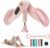 Thigh Trainer, Pelvic Floor Exercise Devices, 360° Adjustable Pelvic Floor Trainer Women, Thigh and Pelvic Trainer with 15-55LB Resistant Band Set and Body Measuring Tape (Pink)